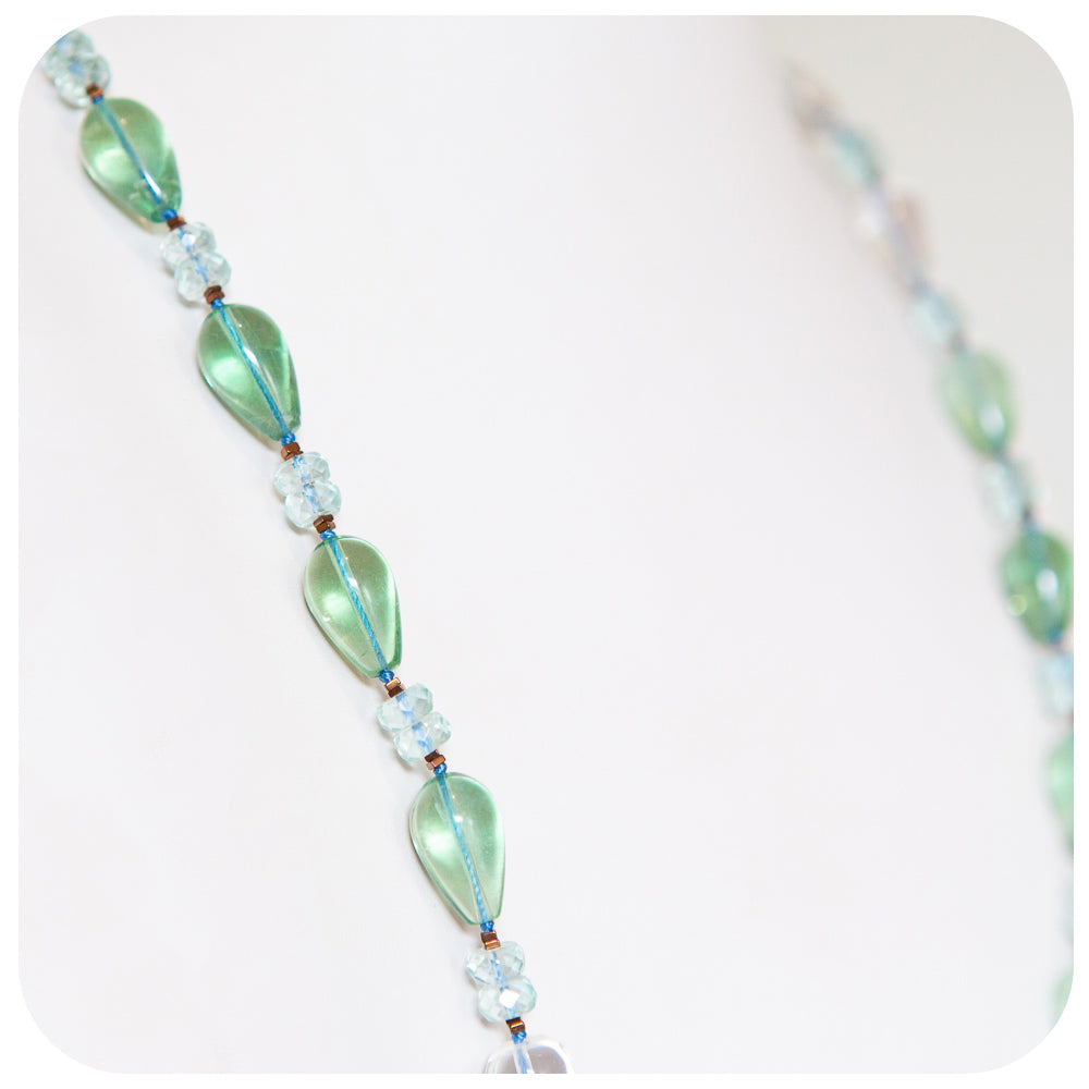 Fluorite and Blue Topaz Necklace