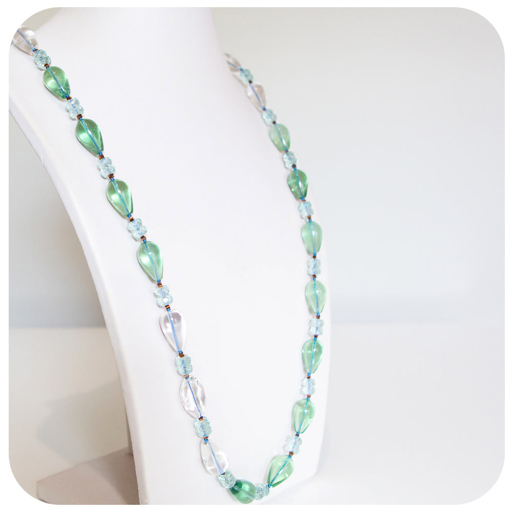 Fluorite and Blue Topaz Necklace