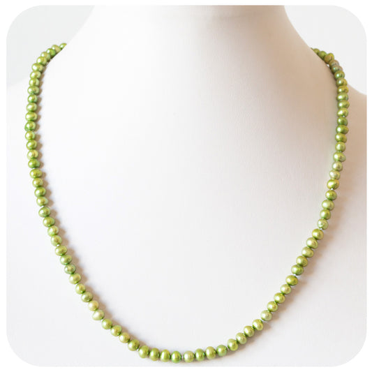 Green Fresh Water Pearl Necklace