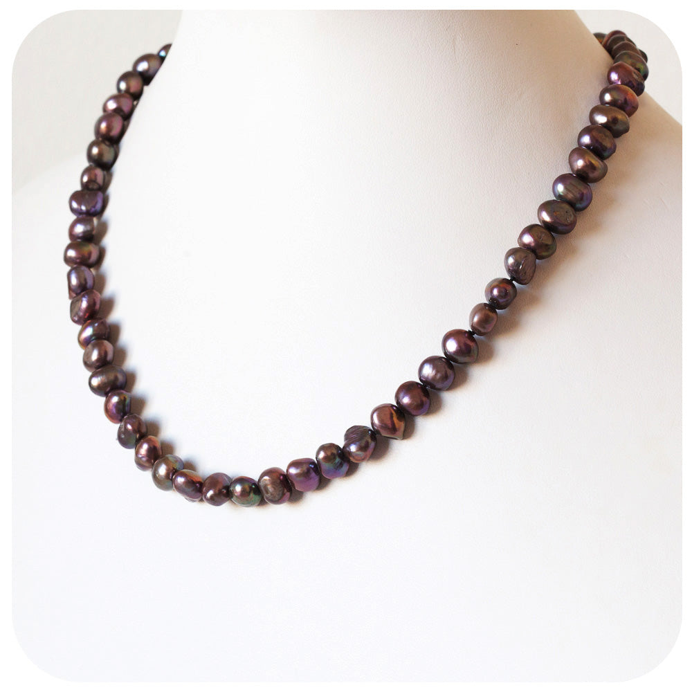 Peacock Stone Fresh Water Pearl Necklace