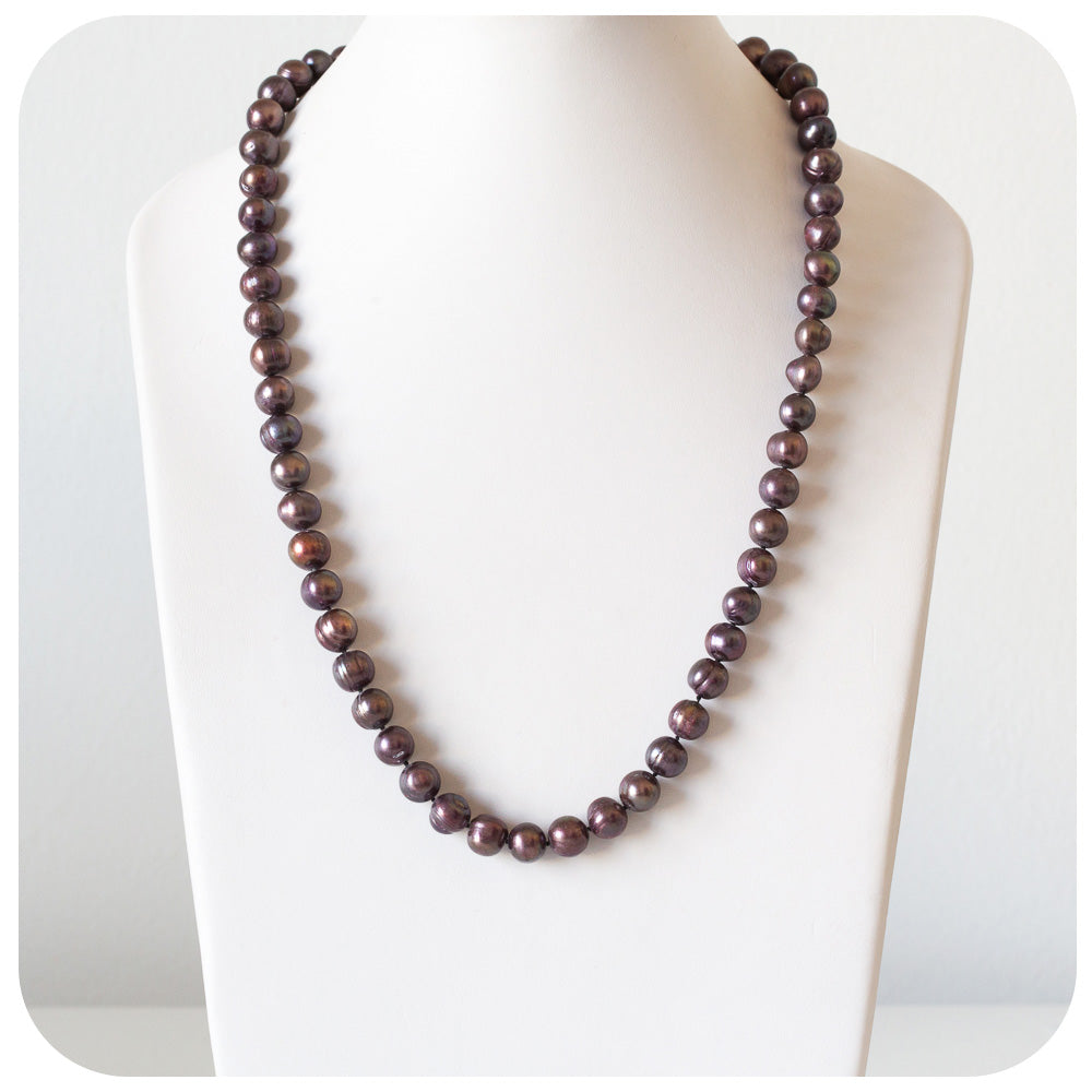11 - 12mm Peacock Fresh Water Pearl Necklace