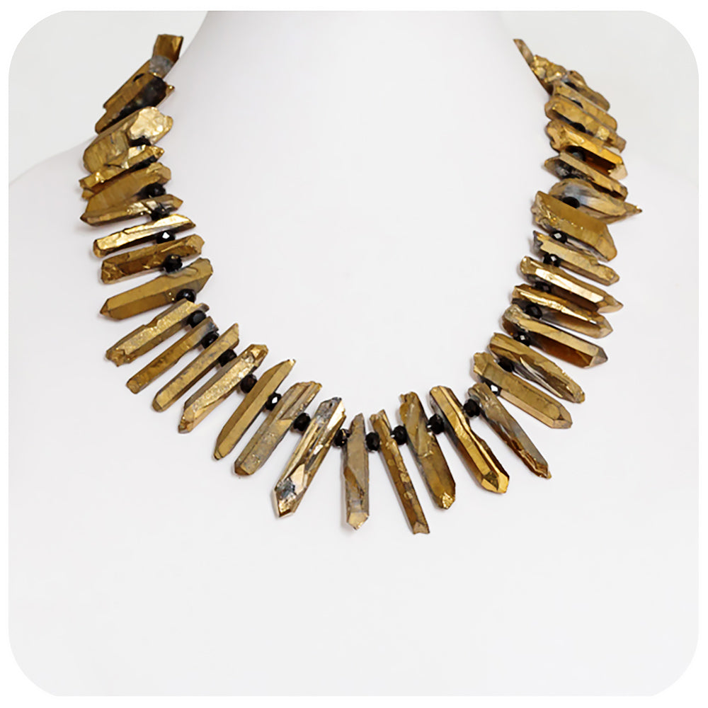 Quartz Stick and Spinel Necklace - Victoria's Jewellery