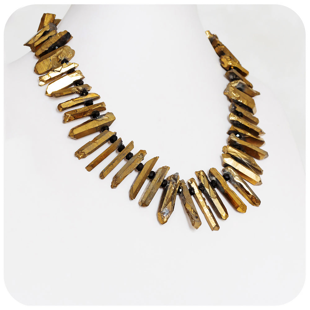 Quartz Stick and Spinel Necklace - Victoria's Jewellery