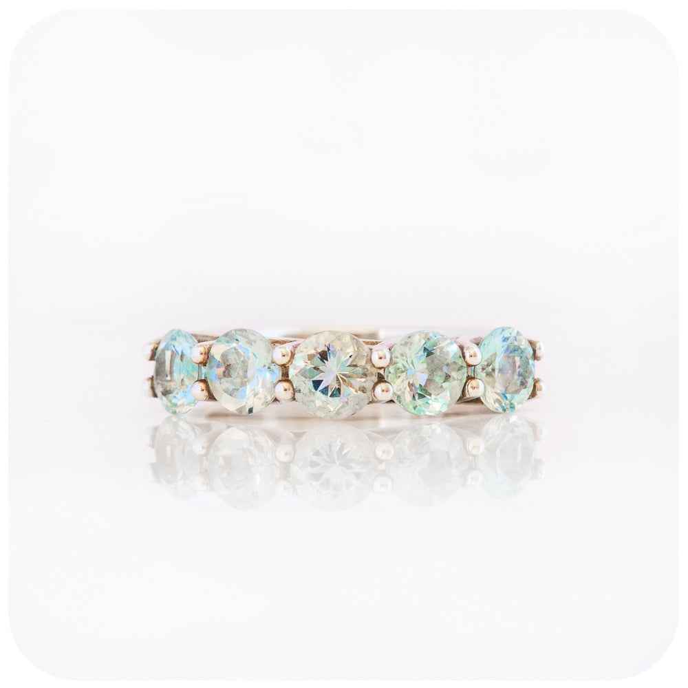 The Amanda, an Aquamarine Trellis Ring