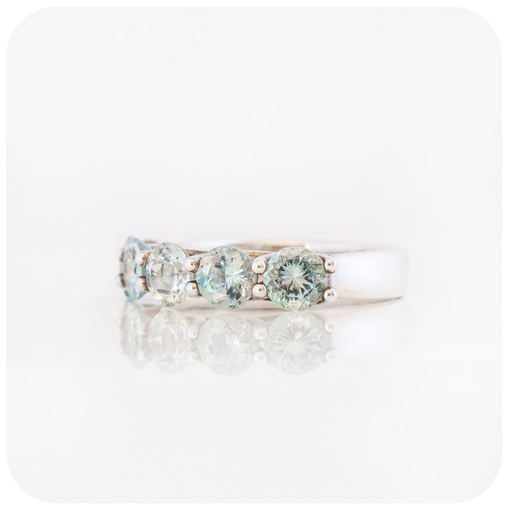 The Amanda, an Aquamarine Trellis Ring