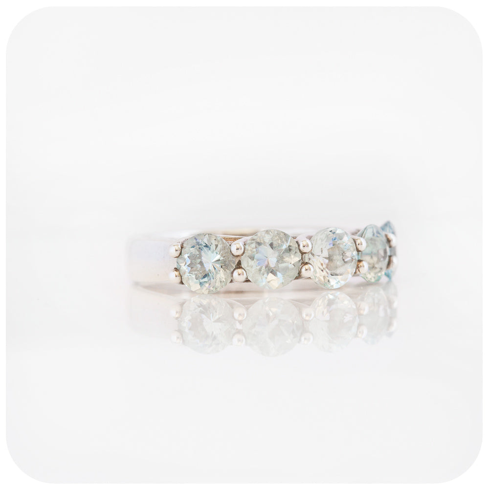 The Amanda, an Aquamarine Trellis Ring