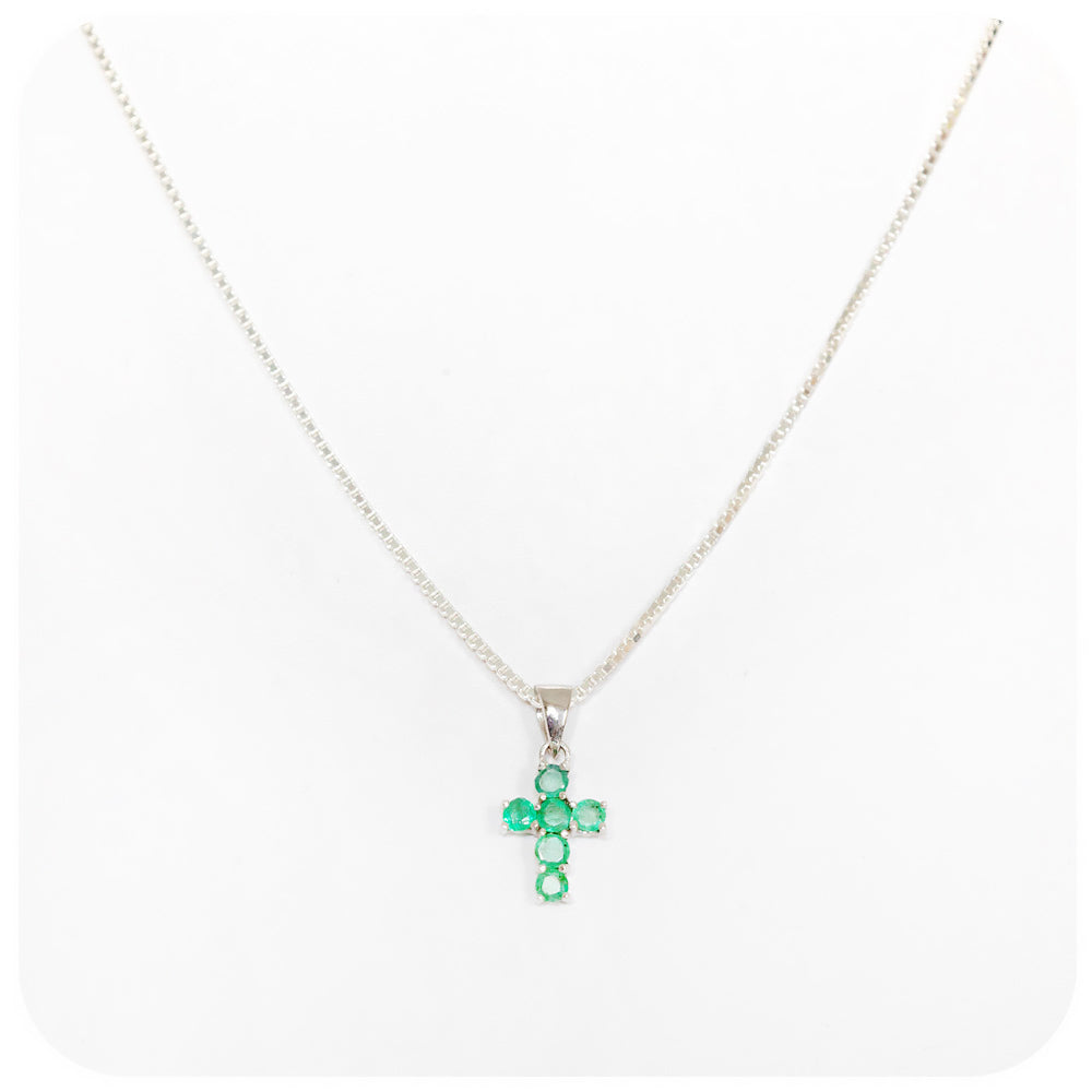 Emerald Cross Pendant