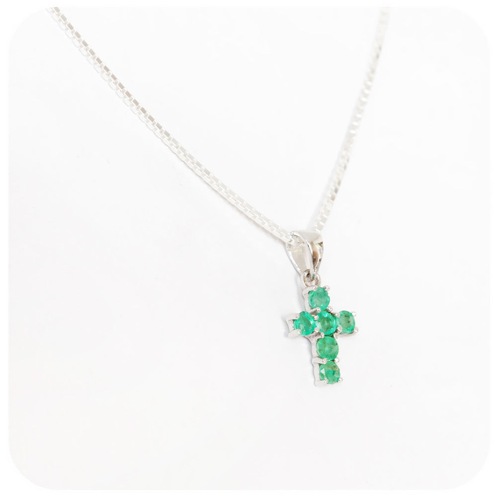 Emerald Cross Pendant