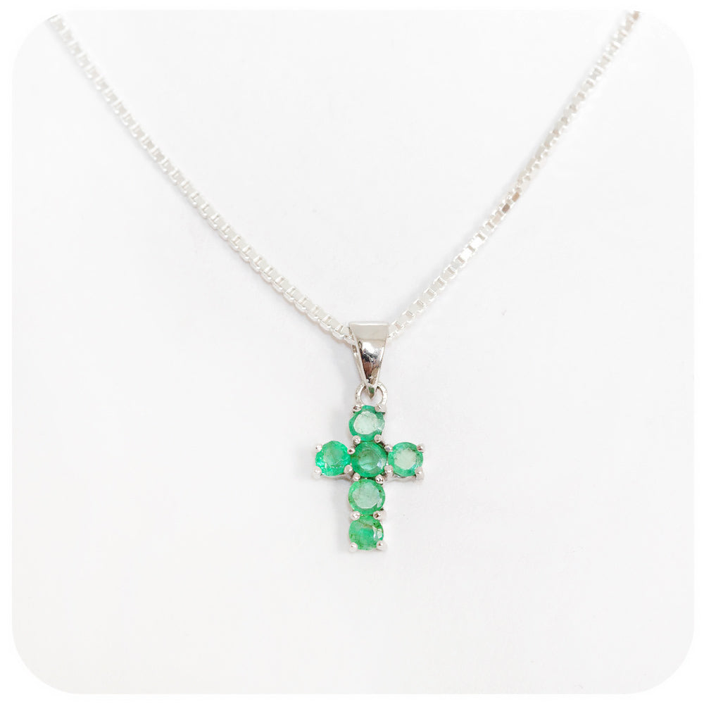 Emerald Cross Pendant