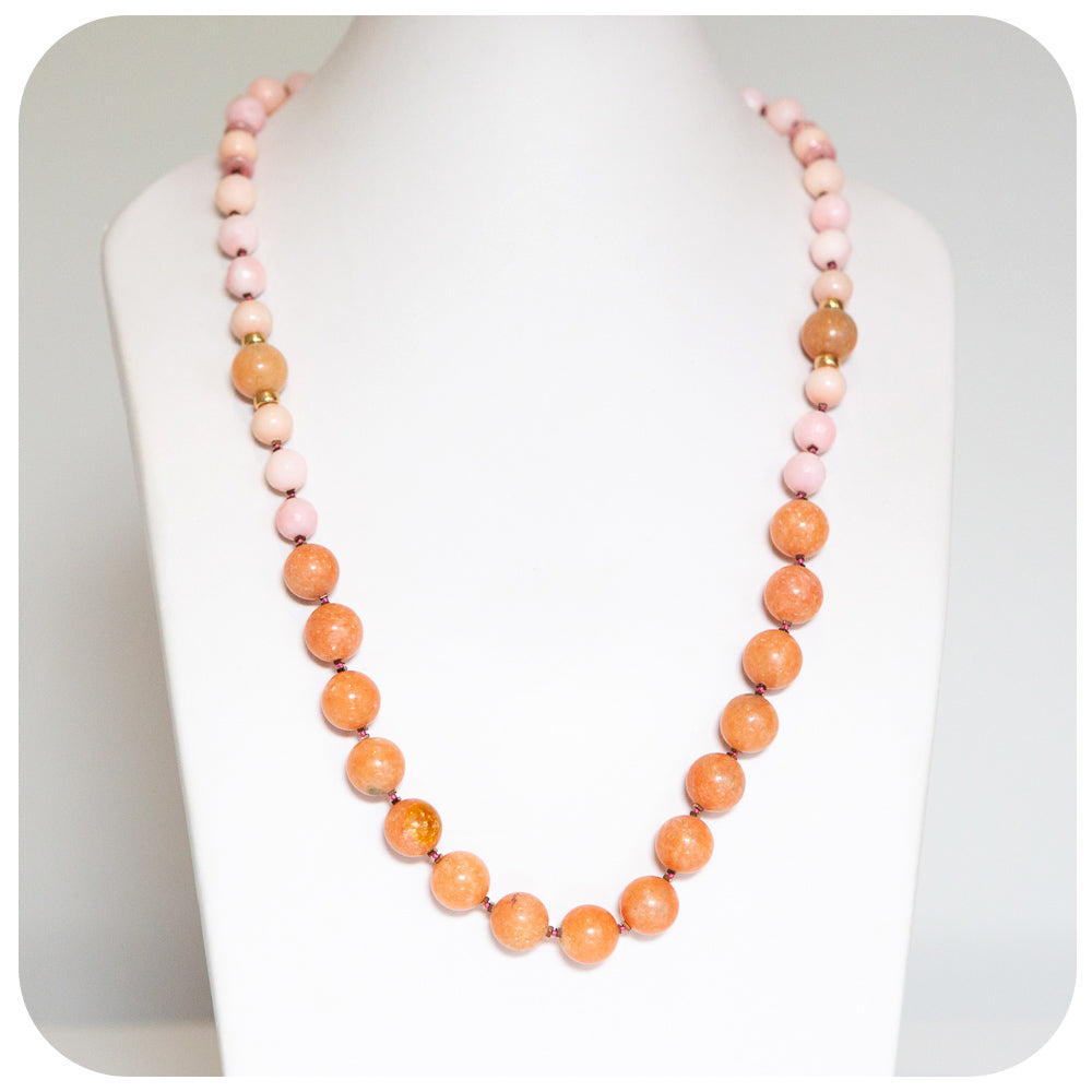 The Jade and Pink Opal Necklace