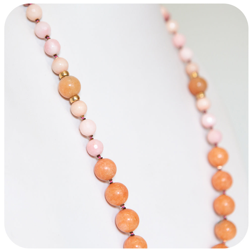 The Jade and Pink Opal Necklace