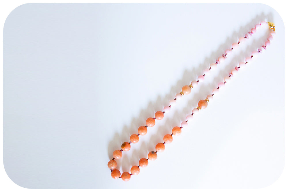 The Jade and Pink Opal Necklace