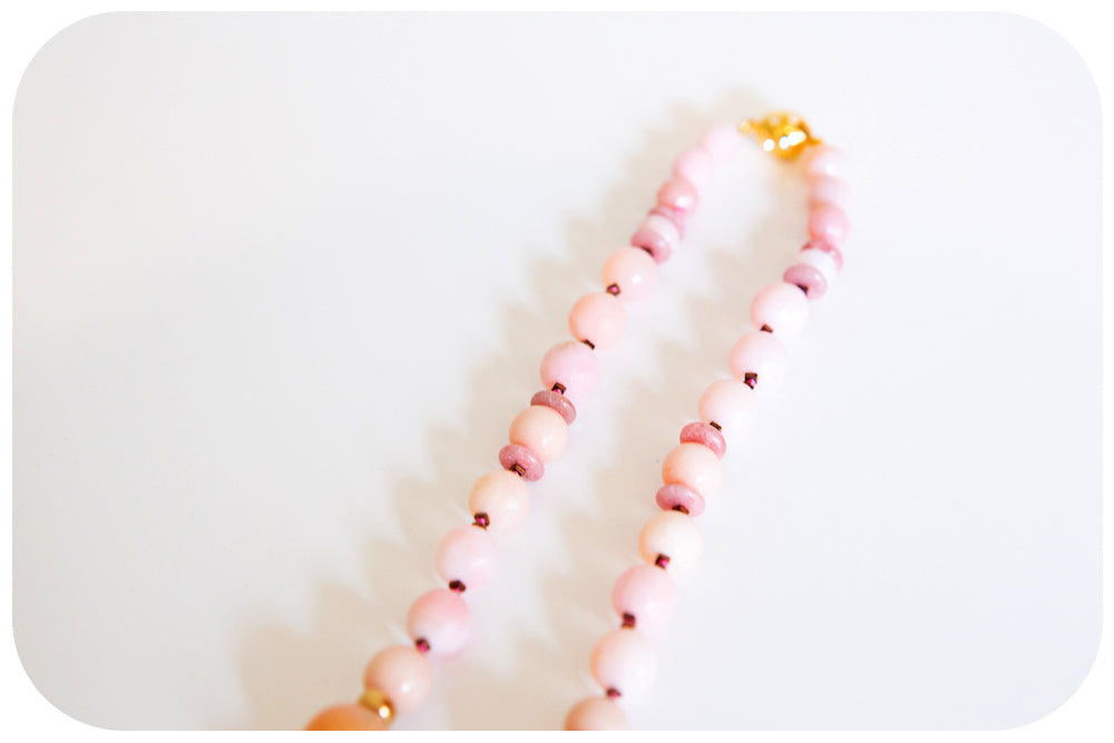The Jade and Pink Opal Necklace