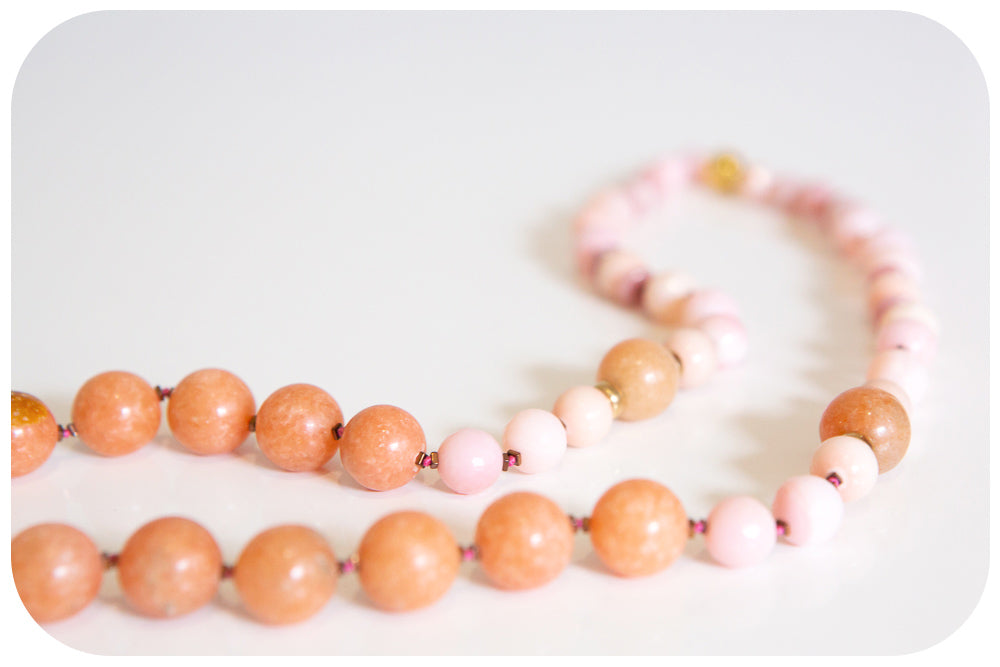 The Jade and Pink Opal Necklace