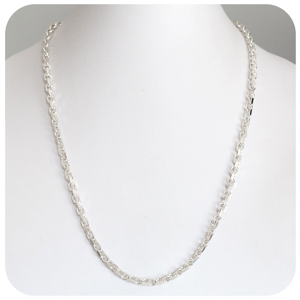 Sterling Silver Anchor Chain - 50cm