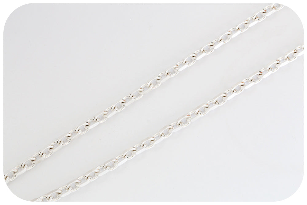 Solid Sterling Silver Anchor Chain - 55cm