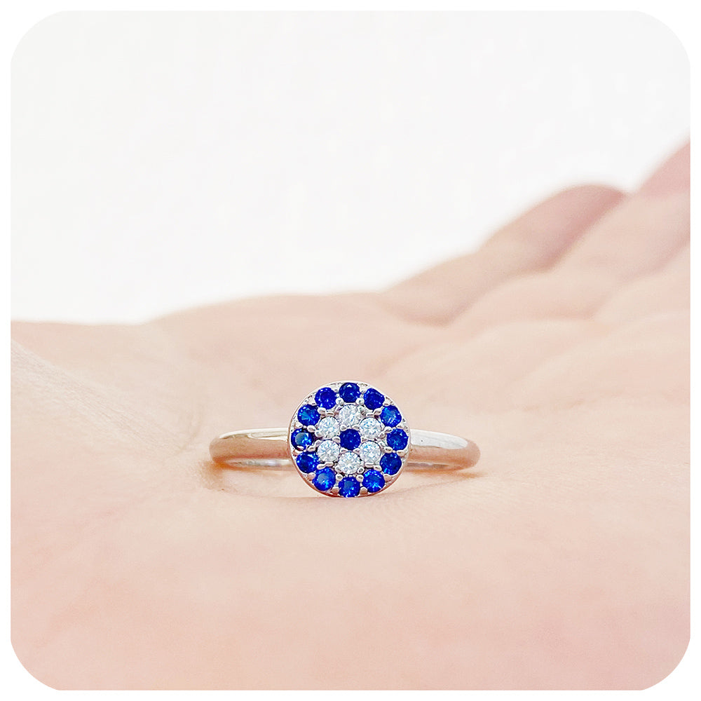Sterling Silver mythological “Evil Eye” protection Ring - Victoria's Jewellery