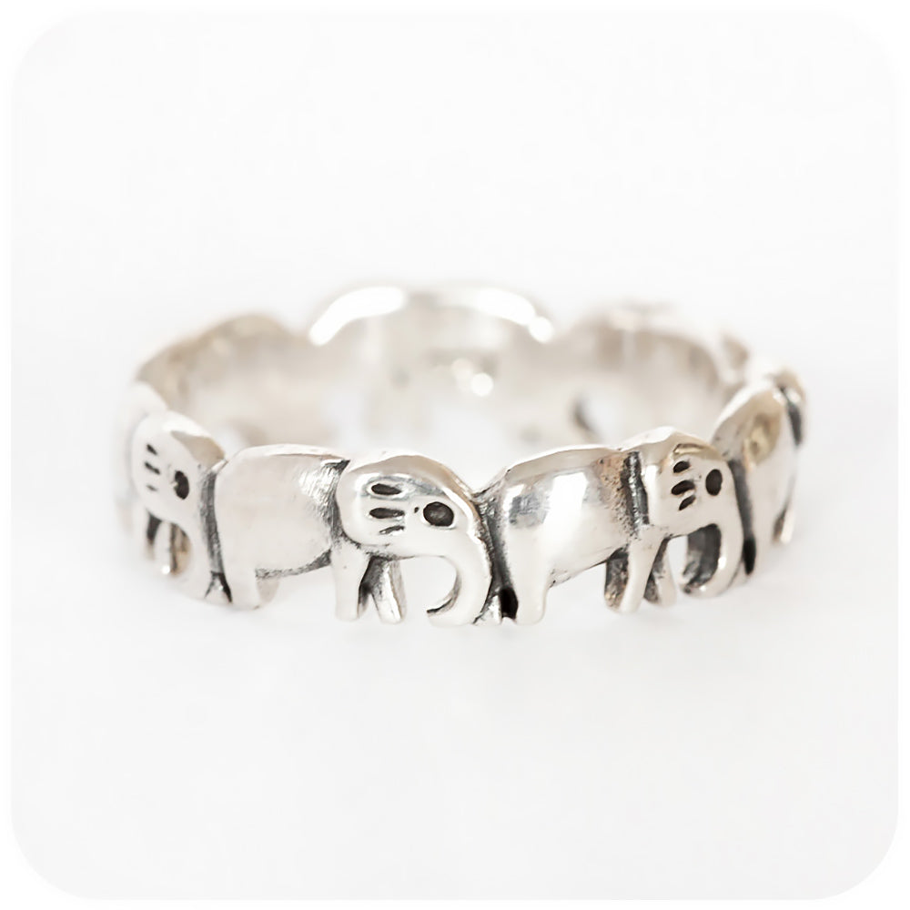 Family of Elephants, Full Eternity Stackable Ring
