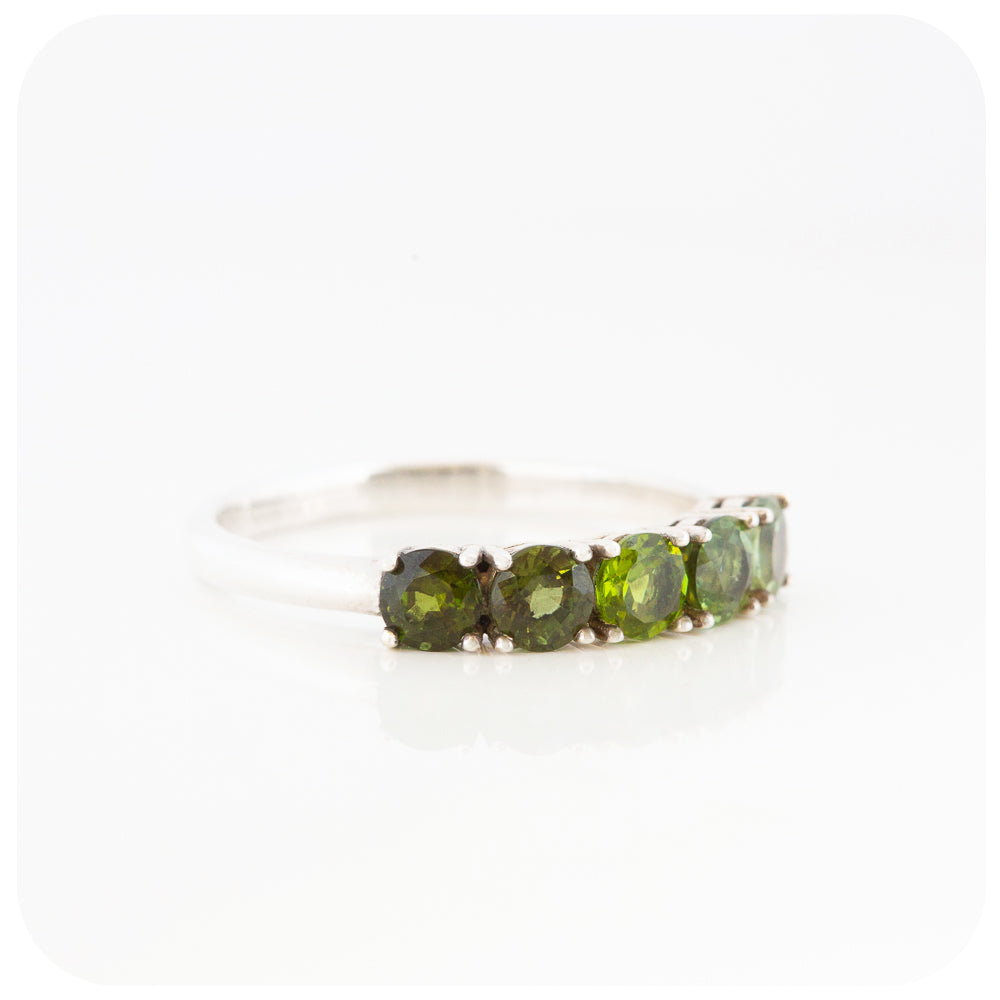 Annie, a Green Tourmaline Ombré Style Ring