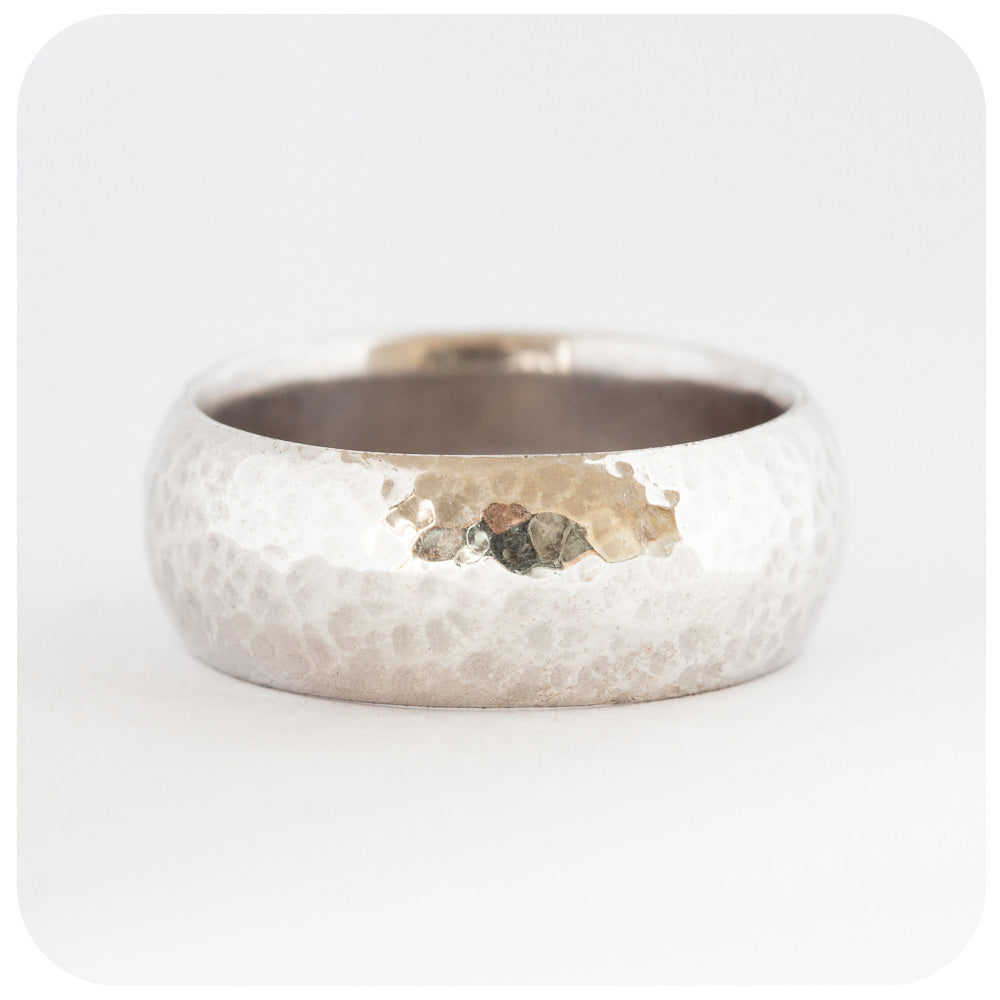 Broad, Hammered Sterling Silver Ring