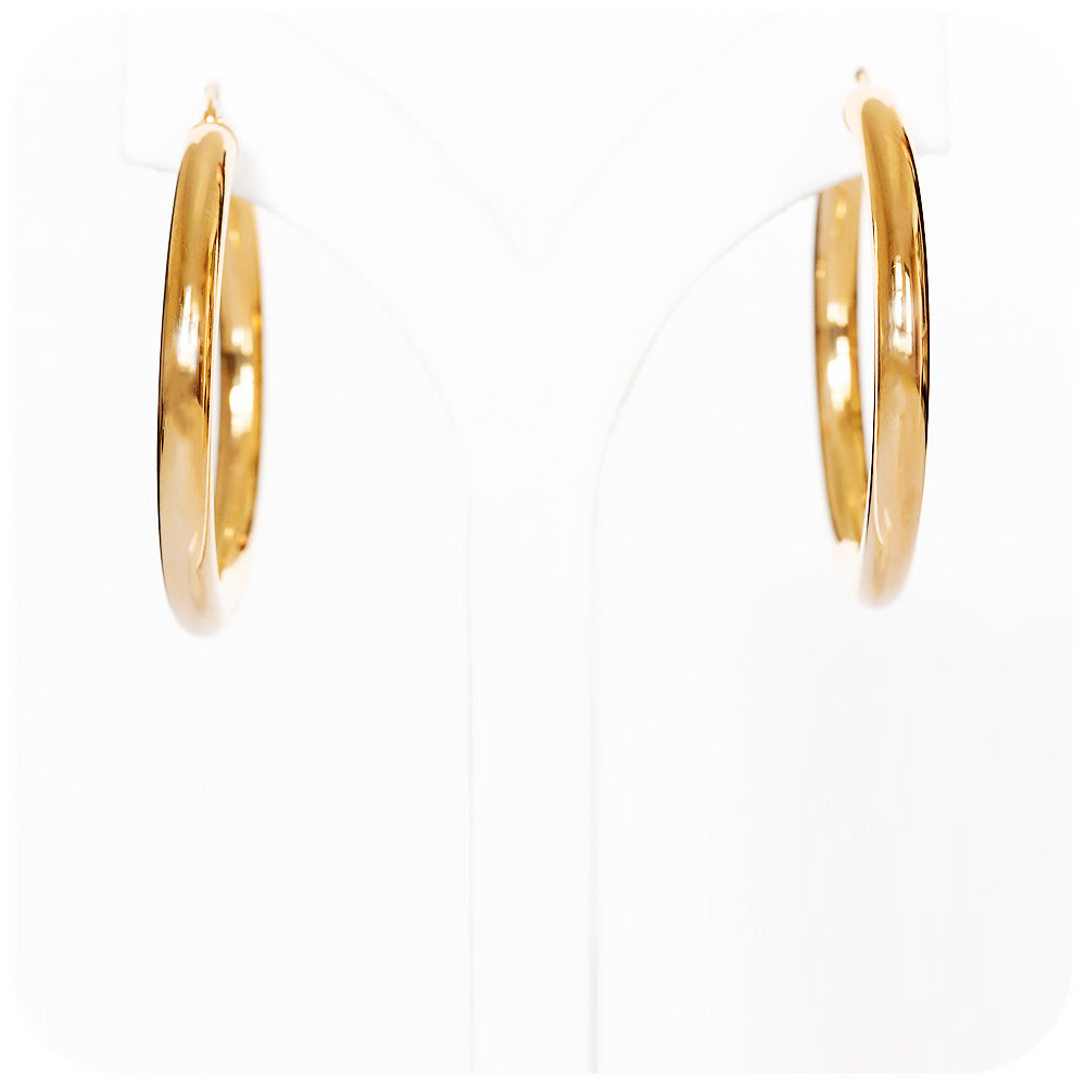 Yellow Gold Hoop Earrings - Victoria's Jewellery