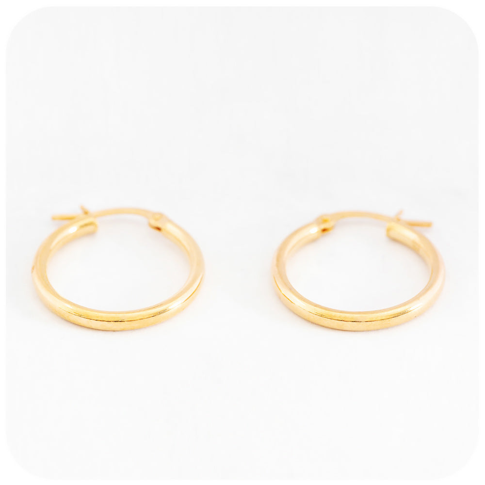 Yellow Gold Hoop Earrings - Victoria's Jewellery