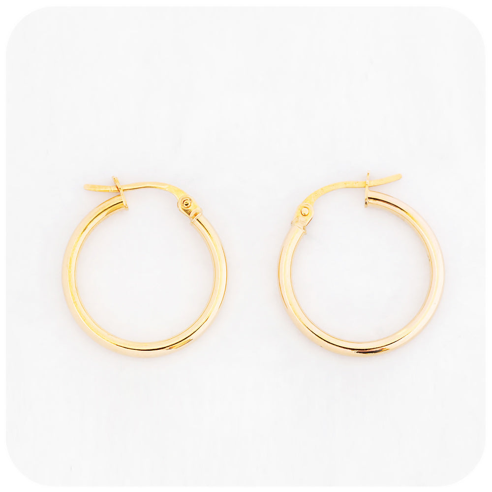 Yellow Gold Hoop Earrings - Victoria's Jewellery