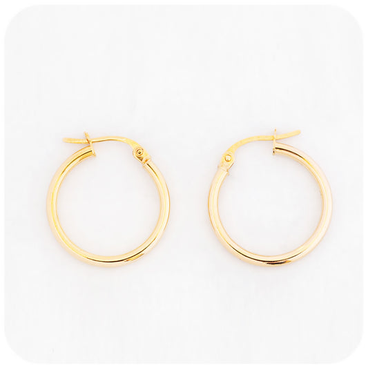Yellow Gold Hoop Earrings - Victoria's Jewellery