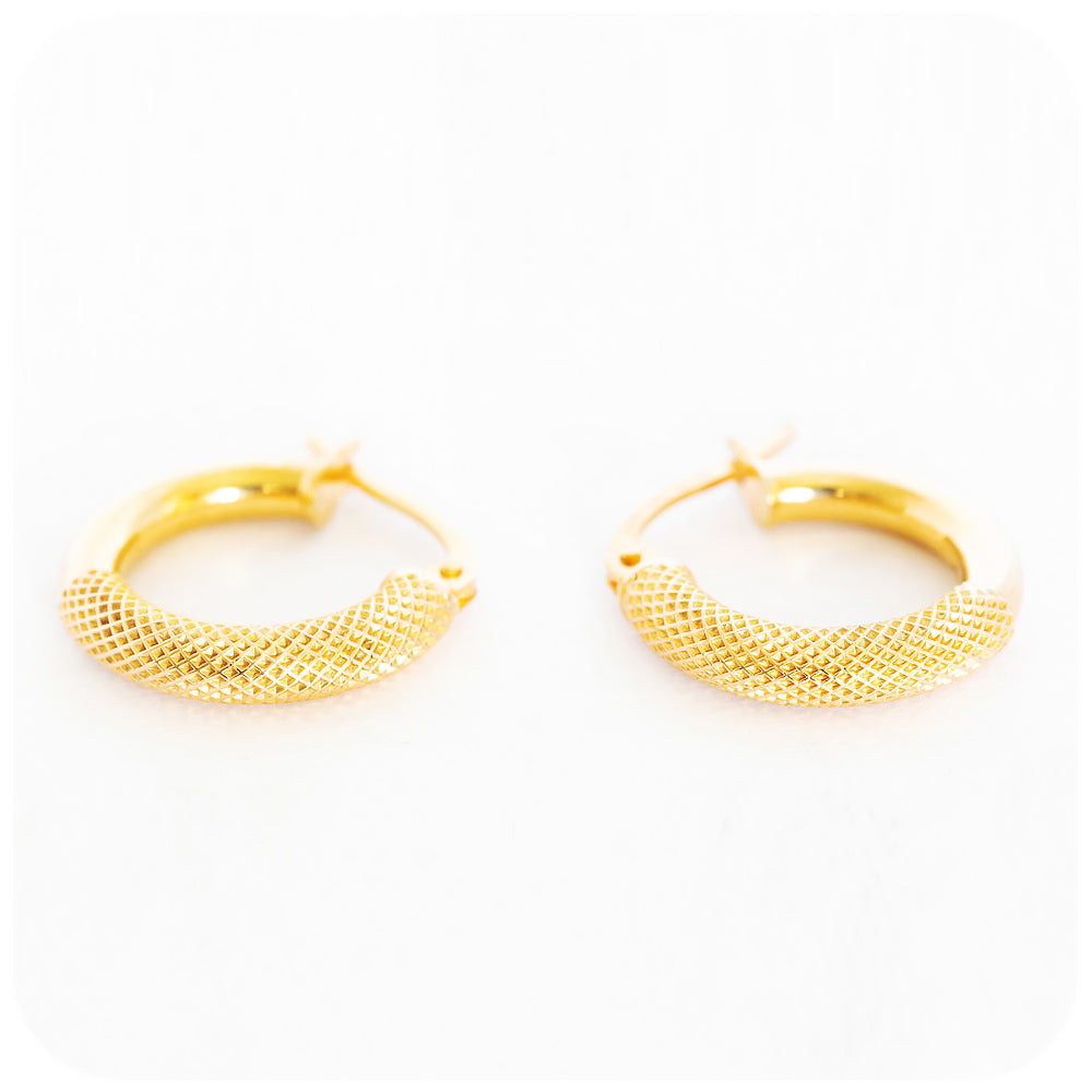 Yellow Gold Hoop Earring - Victoria's Jewellery
