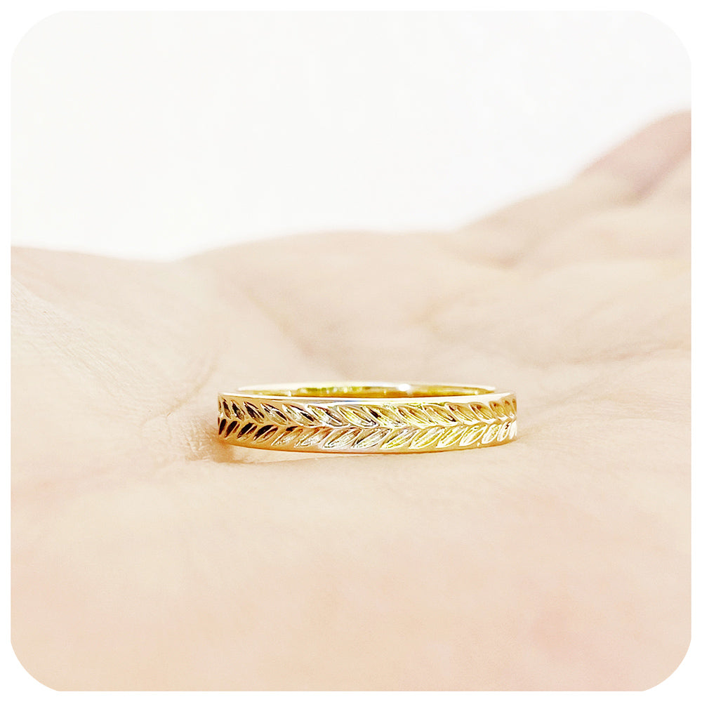 The Wreath, an Engraved Eternity Ring