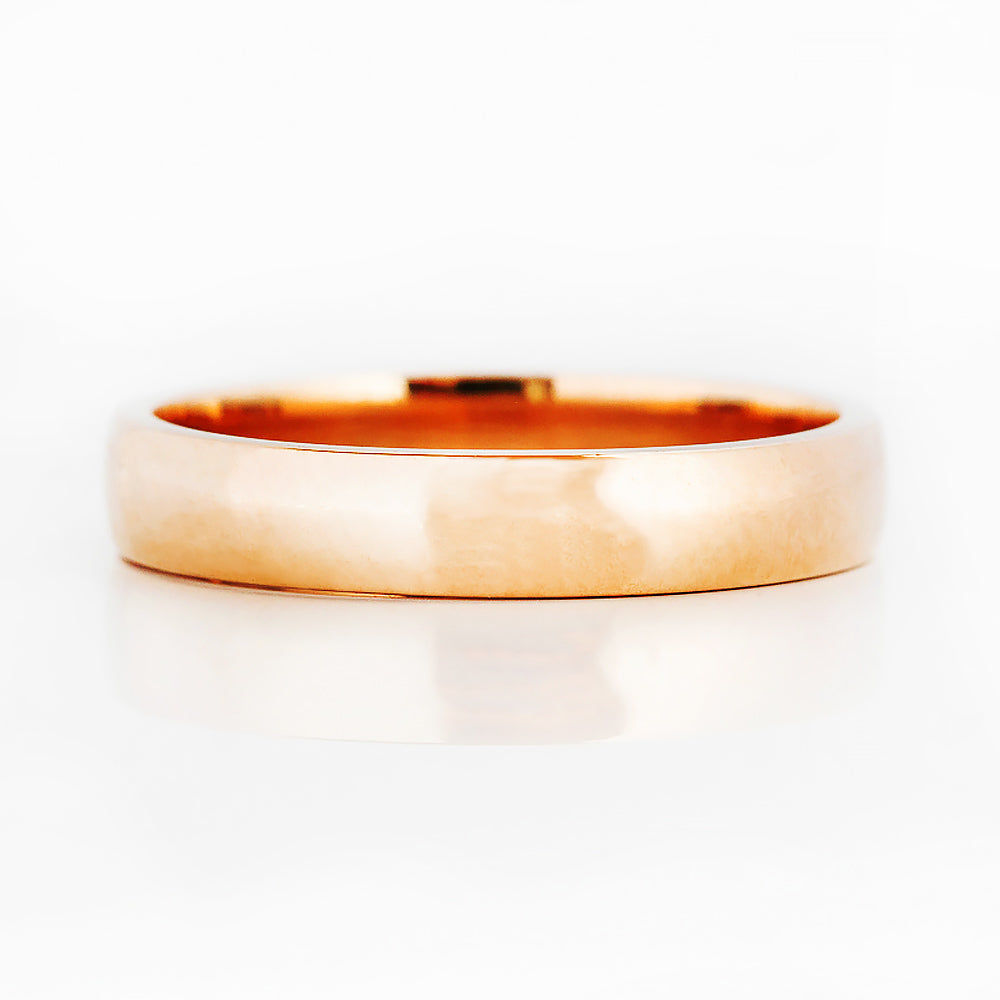 4mm Mens Wedding Band Ring in Rose Gold - Victoria's Jewellery