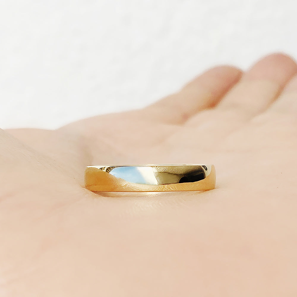 4mm Mens Wedding Band Ring in Yellow Gold - Victoria's Jewellery