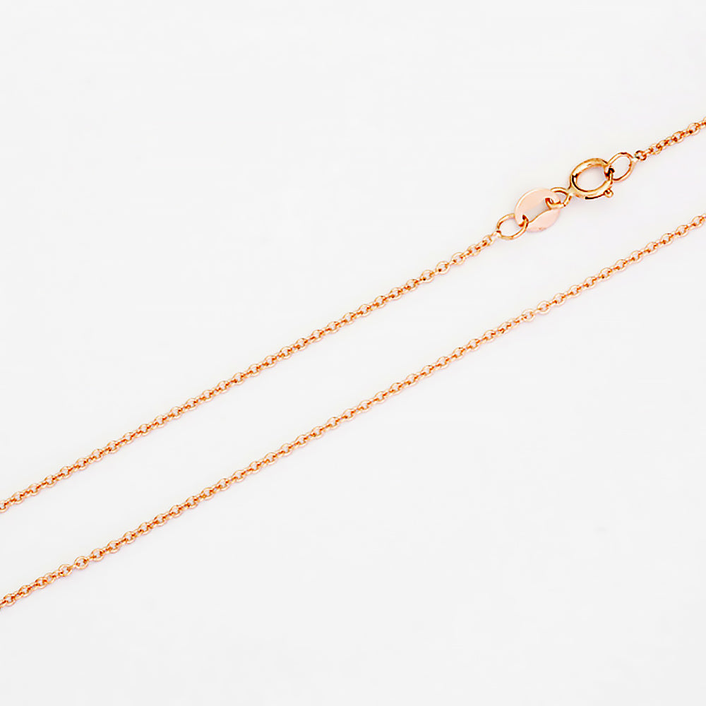 9k Rose Gold Rolo Chain - 1.3mm - Victoria's Jewellery