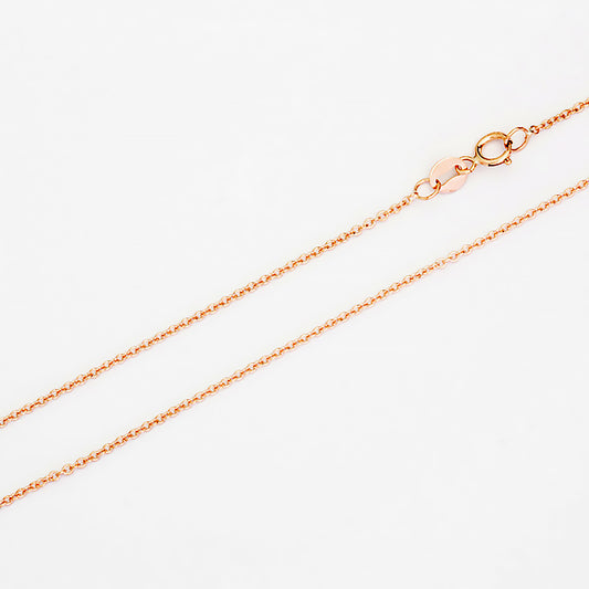 9k Rose Gold Rolo Chain - 1.3mm - Victoria's Jewellery