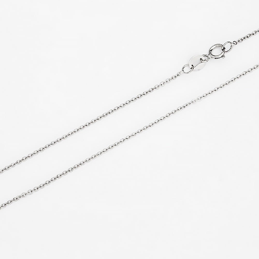 9k White Gold Rolo Chain - 1.3mm - Victoria's Jewellery