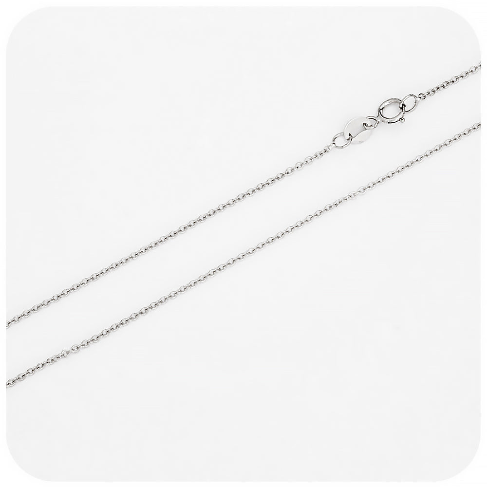 9k White Gold Rolo Chain – Victoria's Jewellery
