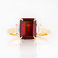 Lisa, Garnet and Lab Diamond Ring