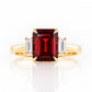 Lisa, Garnet and Lab Diamond Ring - Victoria's Jewellery