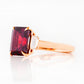 Lisa, Garnet and Lab Diamond Ring