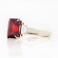 Lisa, Garnet and Lab Diamond Ring