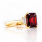 Lisa, Garnet and Lab Diamond Ring - Victoria's Jewellery
