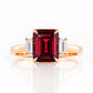 Lisa, Garnet and Lab Diamond Ring - Victoria's Jewellery
