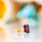 Lisa, Garnet and Lab Diamond Ring