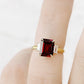 Lisa, Garnet and Lab Diamond Ring