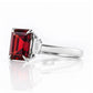 Lisa, Garnet and Lab Diamond Ring - Victoria's Jewellery