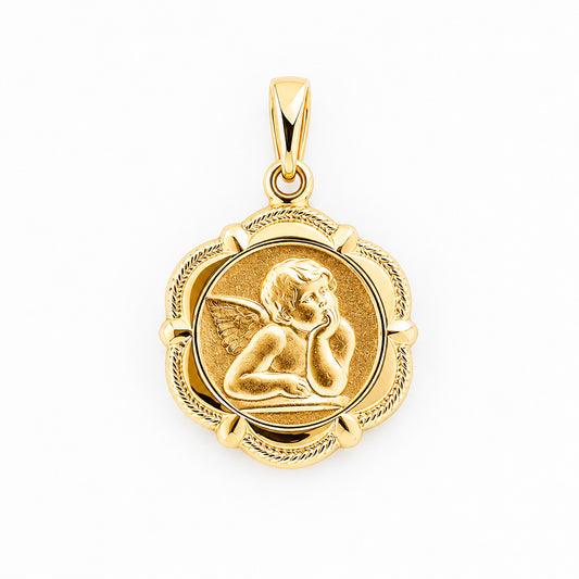Yellow Gold Angel Pendant