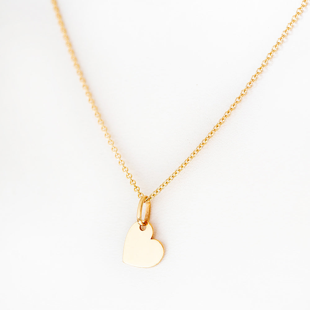 Valentine - Heart Disc Necklace