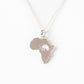 Africa Map Pendant with Elephant cut-out