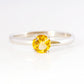 Lina, a Round cut Citrine Solitaire Ring - Victoria's Jewellery