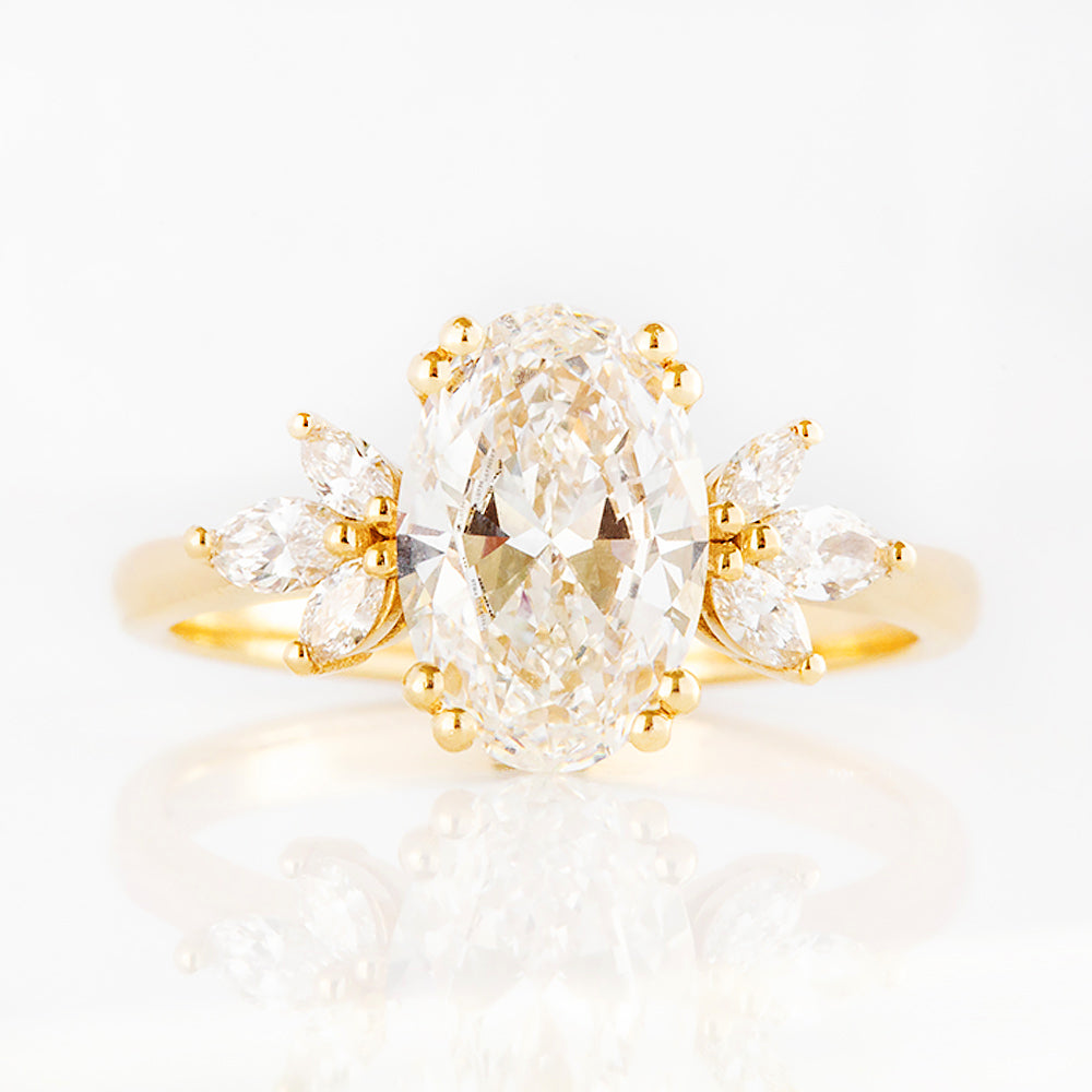 Olive, an Oval Lab Diamond Ring - 1.5ct